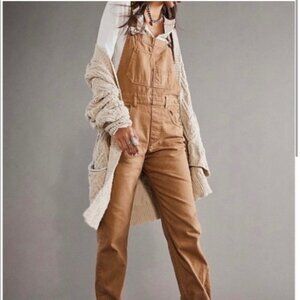 Free People Ziggy Overalls in Pioneertown Tan Size M